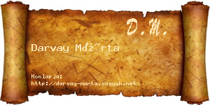 Darvay Márta névjegykártya